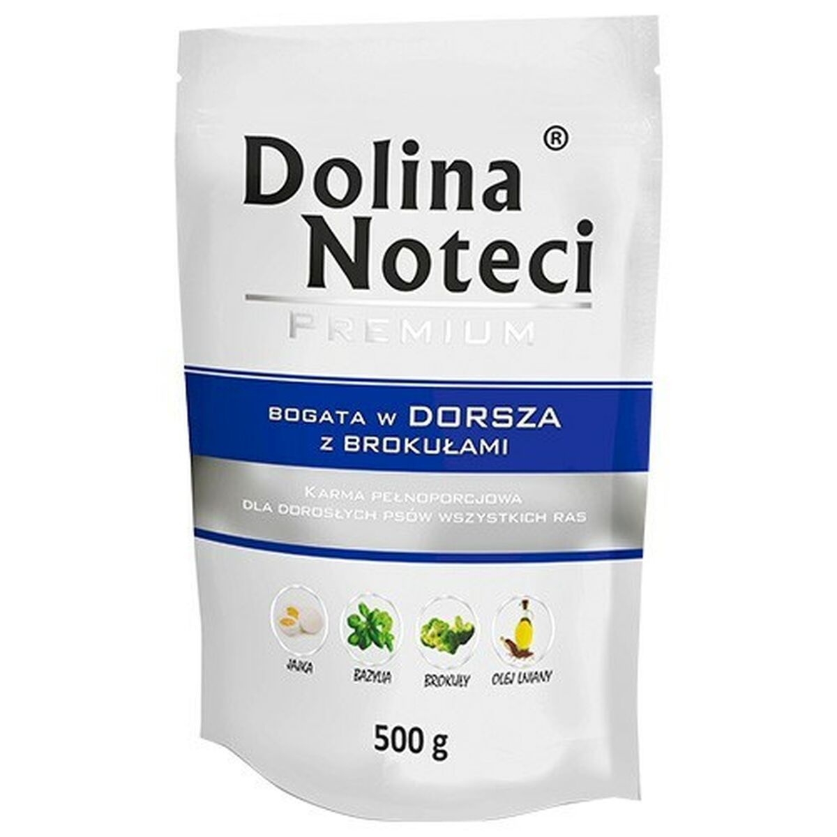 Wet food Dolina Noteci Premium Veal Cod Pig Broccoli 500 g-0