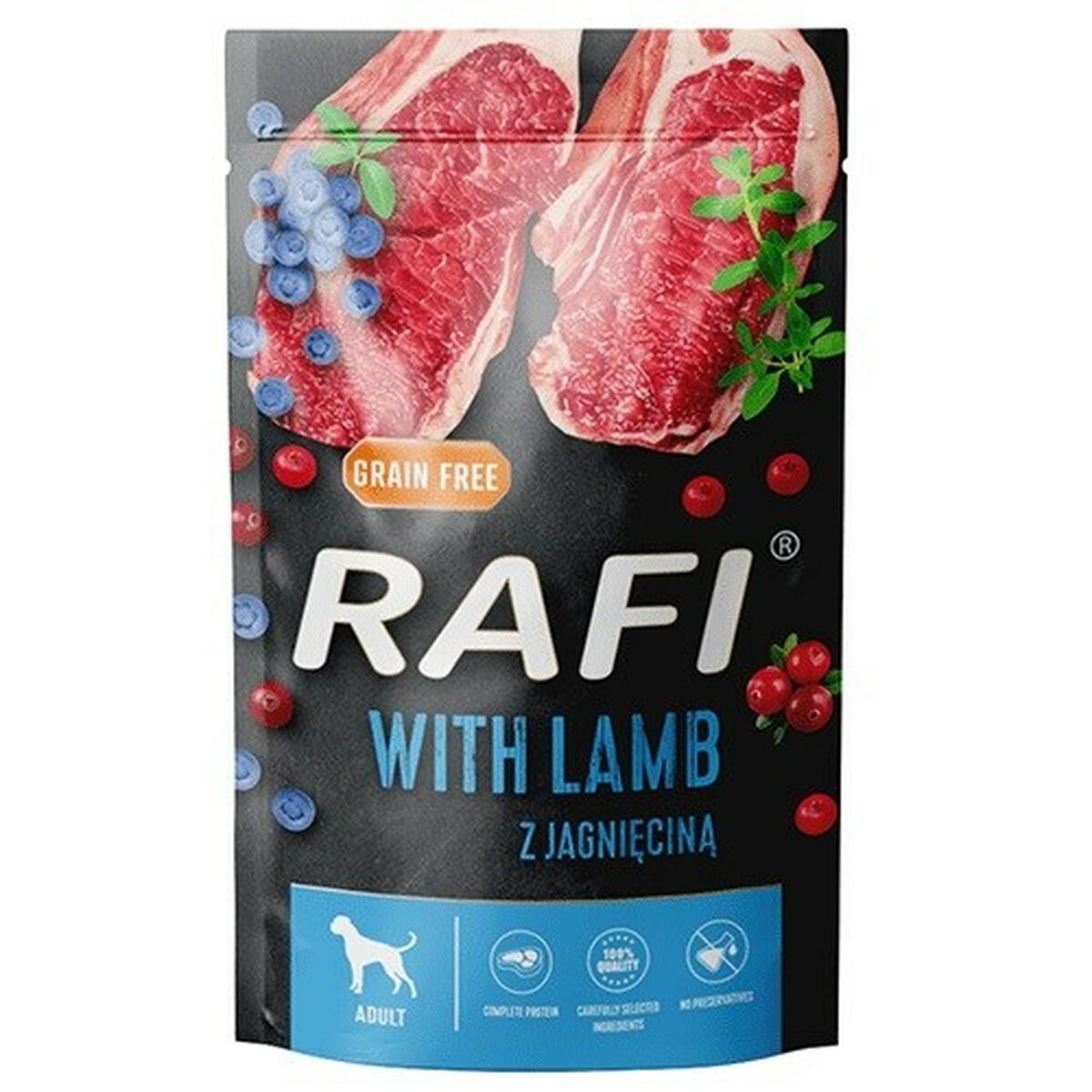 Wet food Dolina Noteci Rafi Blueberry Lamb 500 g-0