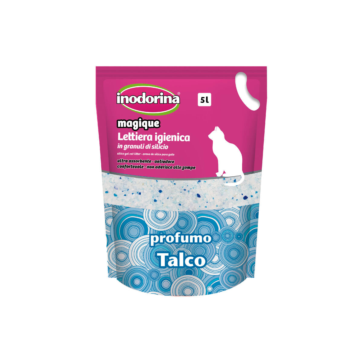 Cat Litter Inodorina Magique Talco Talcum Powder 5 L-0