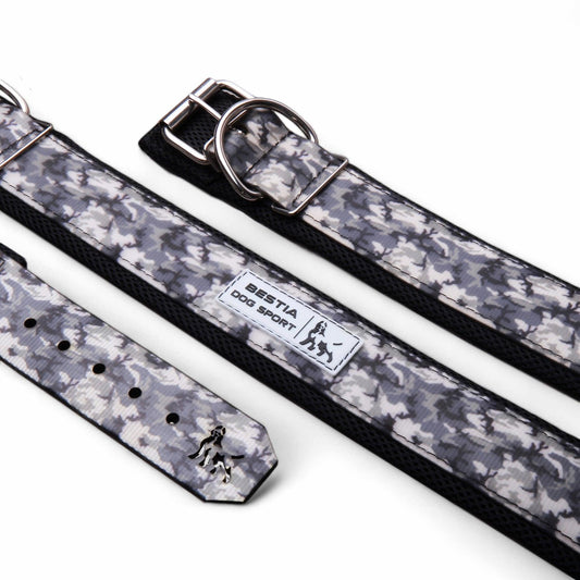 BESTIA DOG SPORT COLLAR GREY CAMO-0