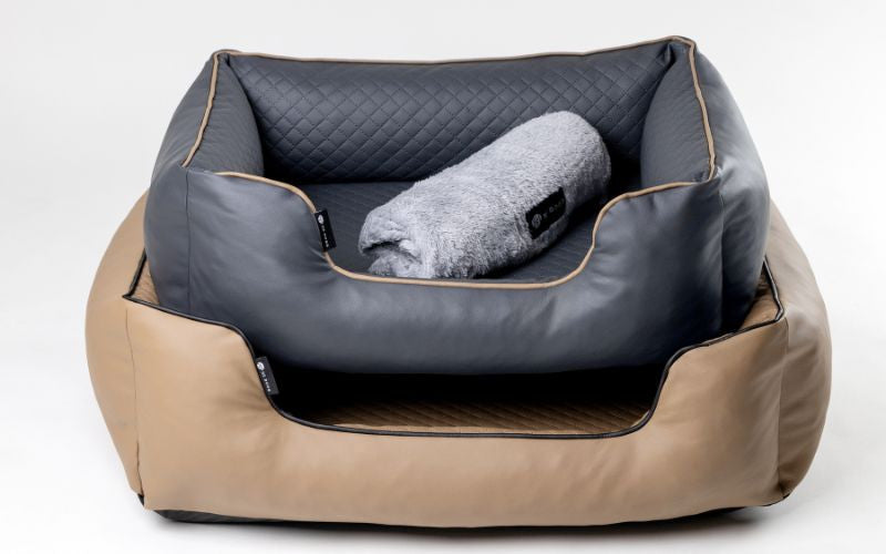 NRDOGS Lux Brown Dog Bed + Blanket XL (105x80cm)-5