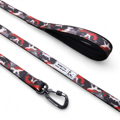 Bestia Dog Sport Tactical Leash Red Camo-0