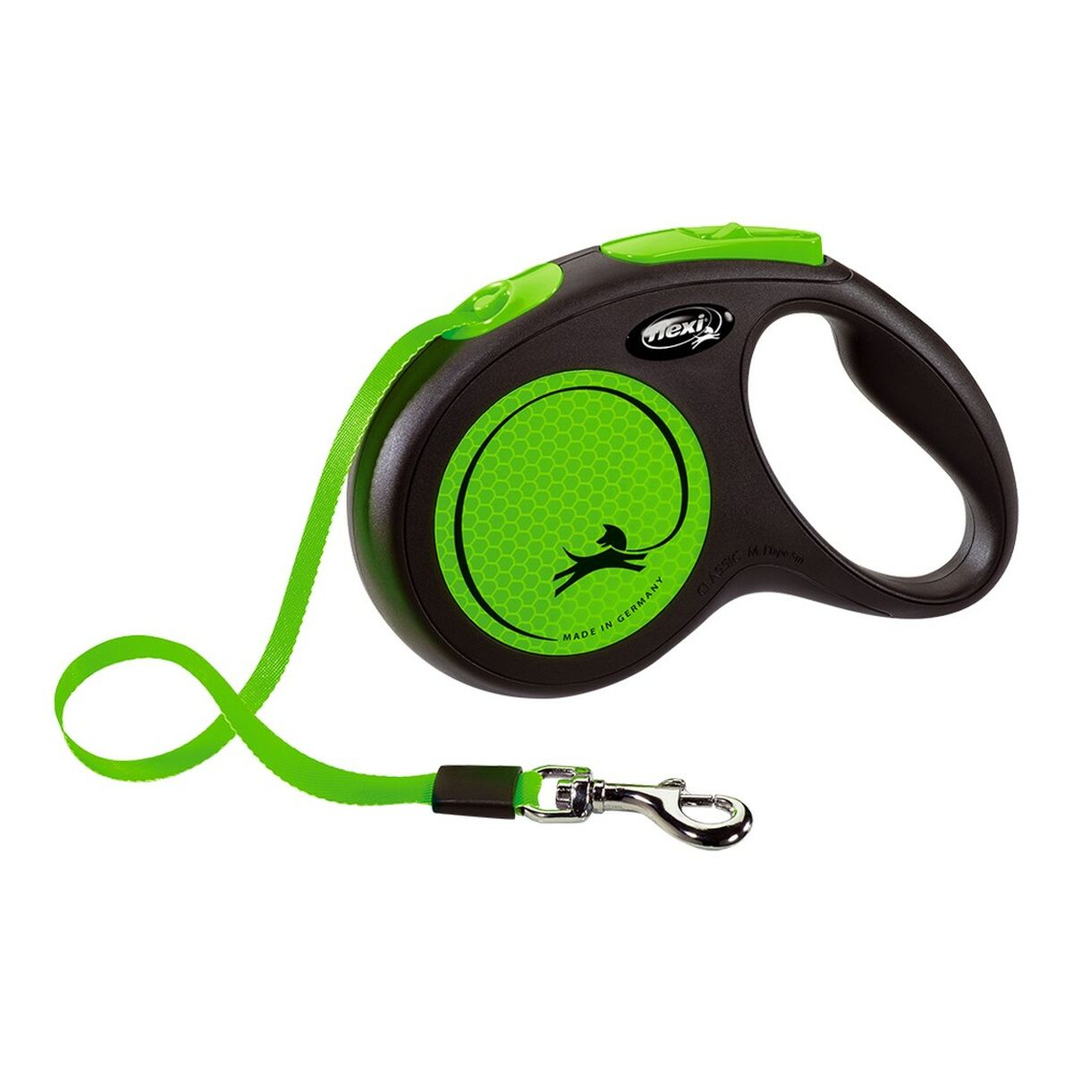 Dog Lead Flexi NEW NEON 5 m Size M Green-0