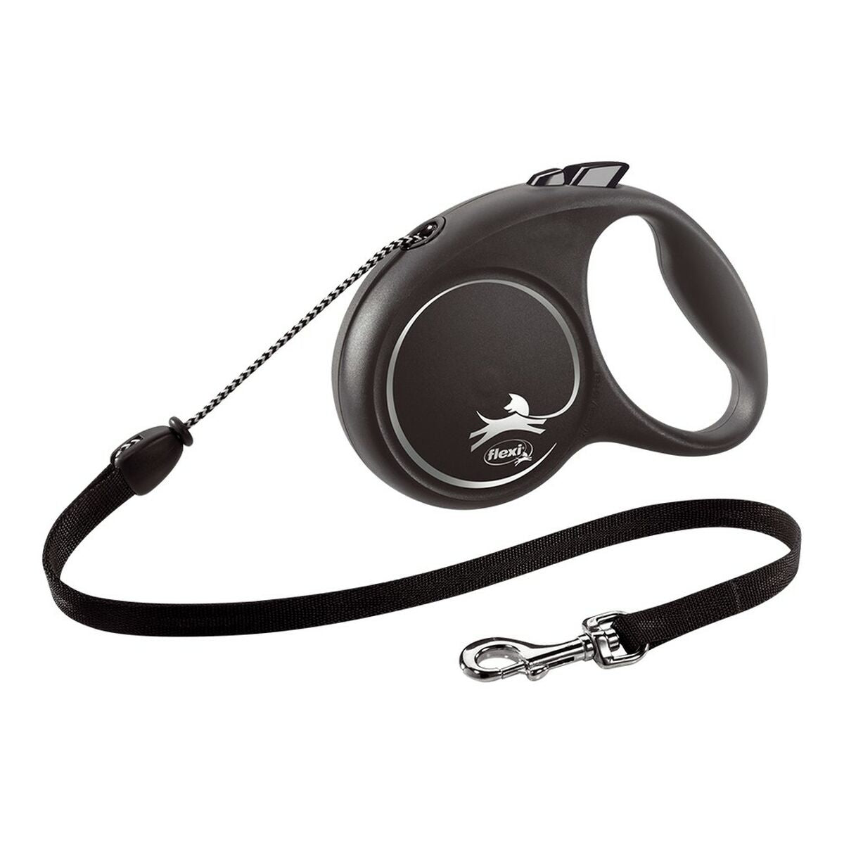 Dog Lead Flexi BLACK DESIGN Silver XS-0