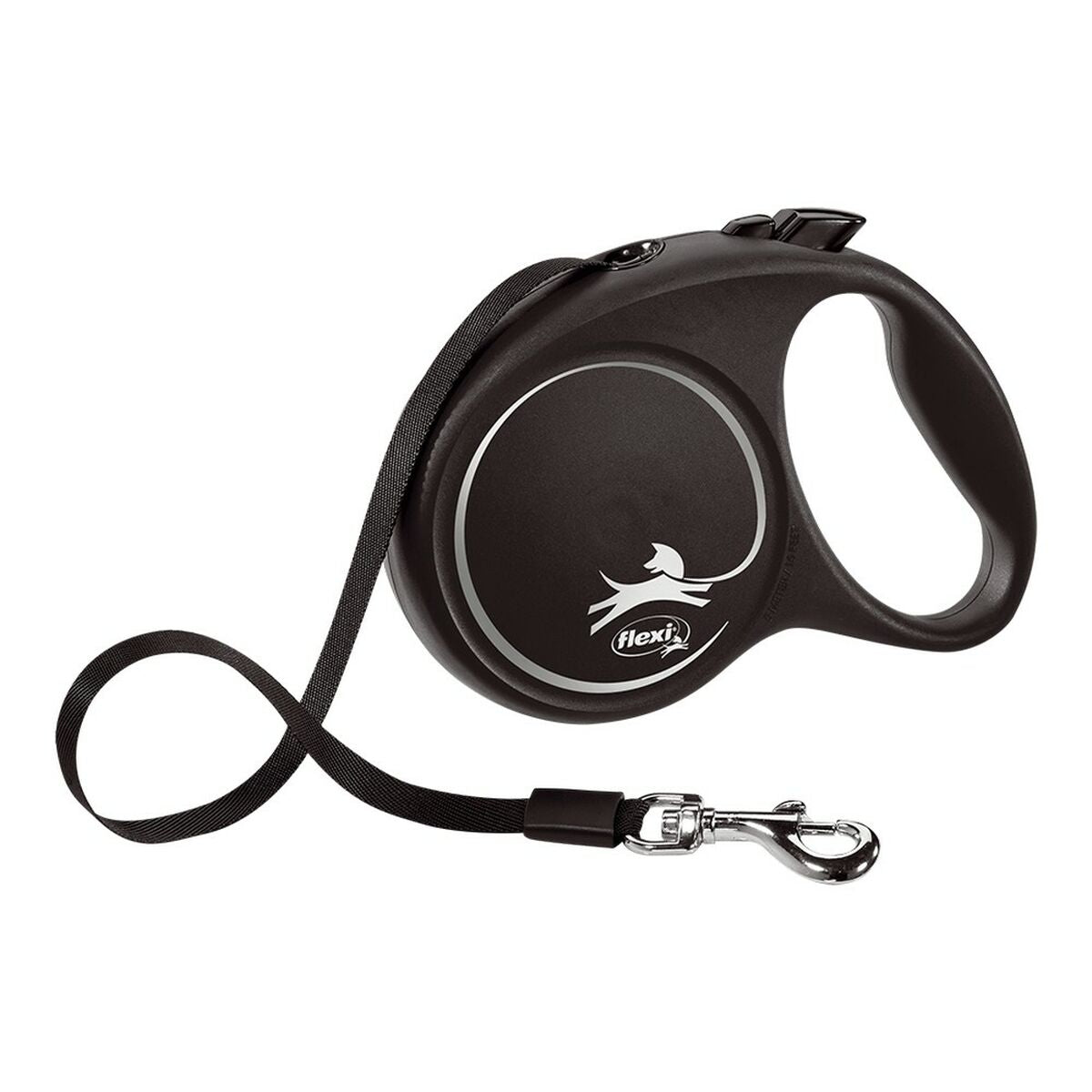 Dog Lead Flexi BLACK DESIGN 5 m Size M Silver-0