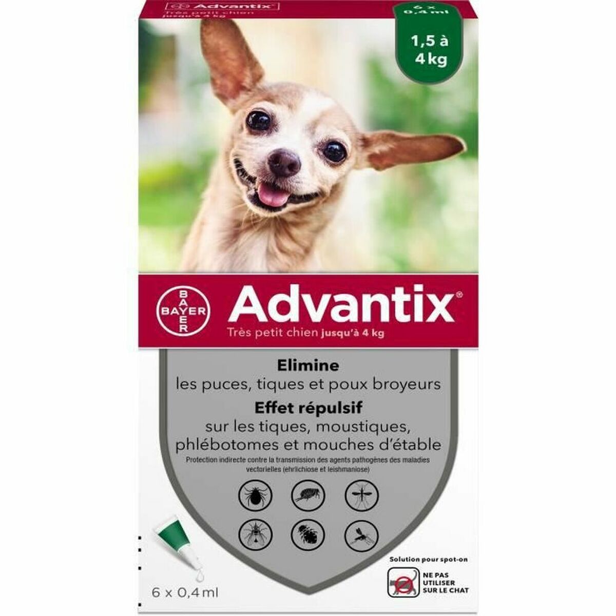 Pipette for Dogs Advantix 1,5-4 Kg-0