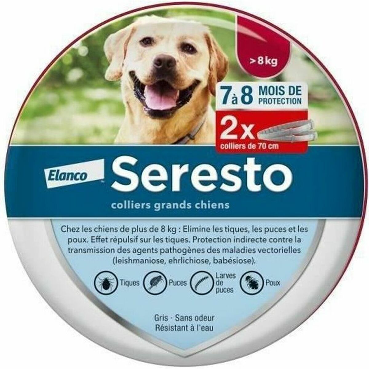 Anti-parasite collar Seresto 70 cm 2 Units-0