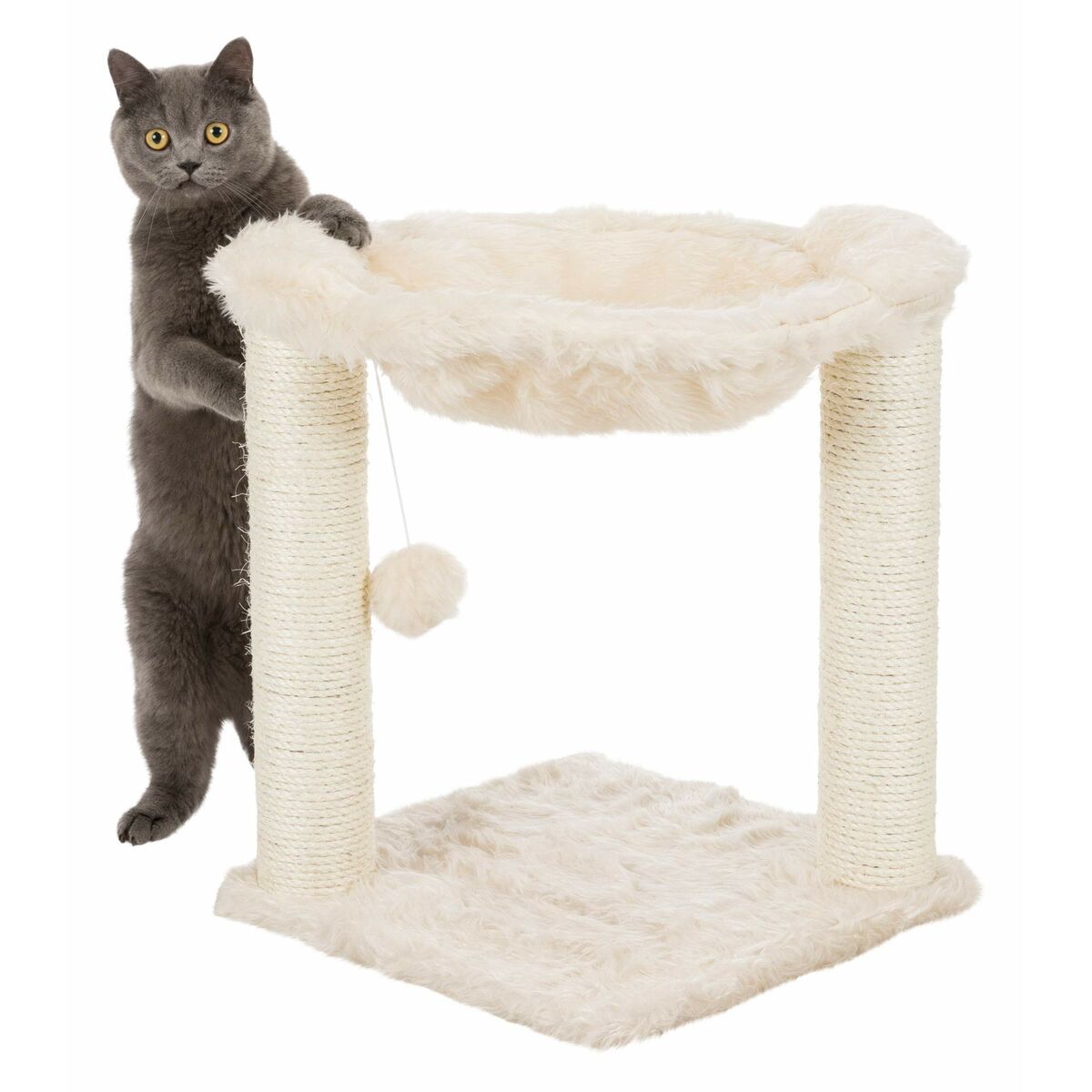 Cat scratching post Trixie Baza Cream Wood Sisal 50 cm-3