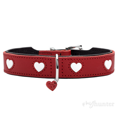 Dog collar Hunter Love M 41-49 cm Red-1