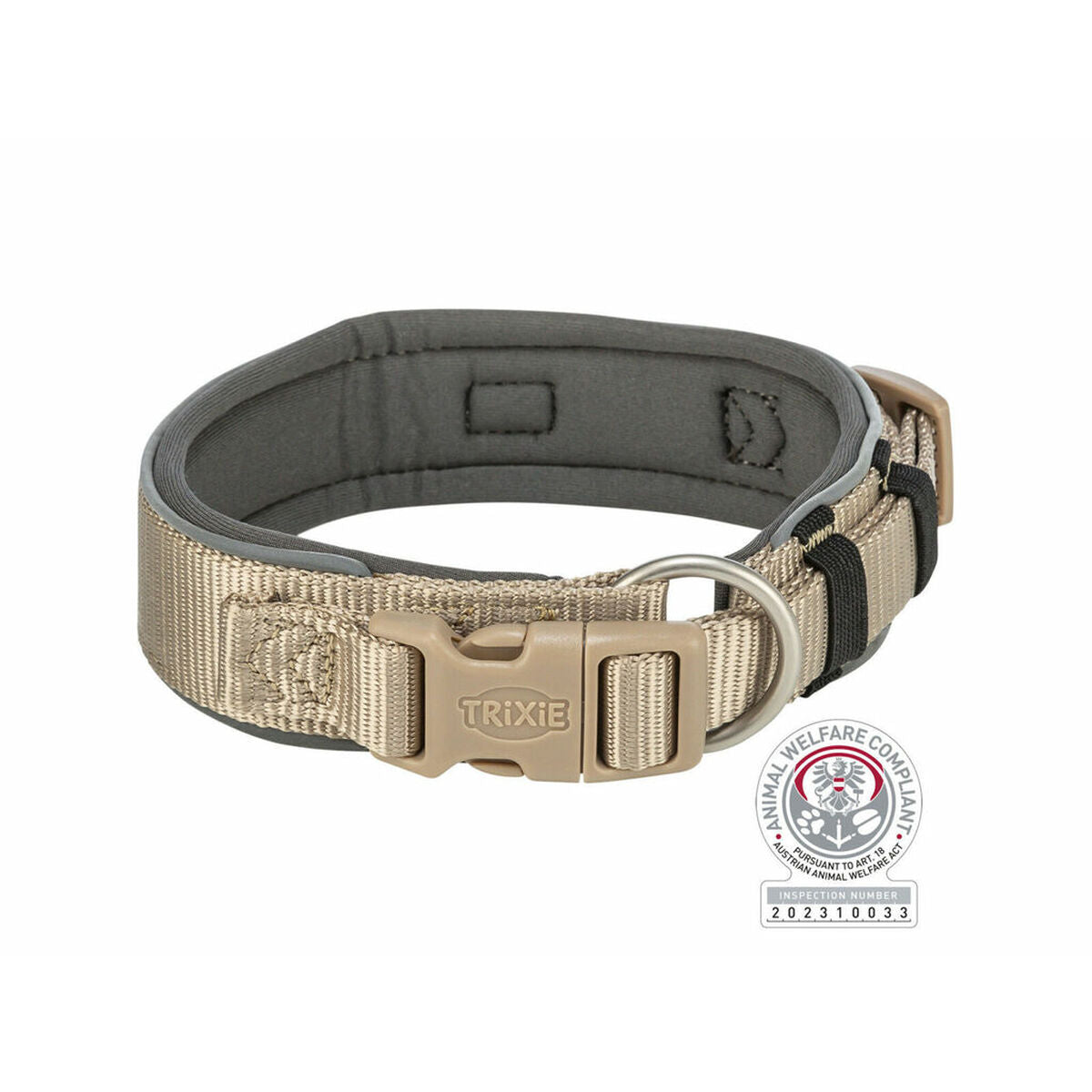 Dog collar Trixie Premium Graphite Sand S/M 33-42 cm-0