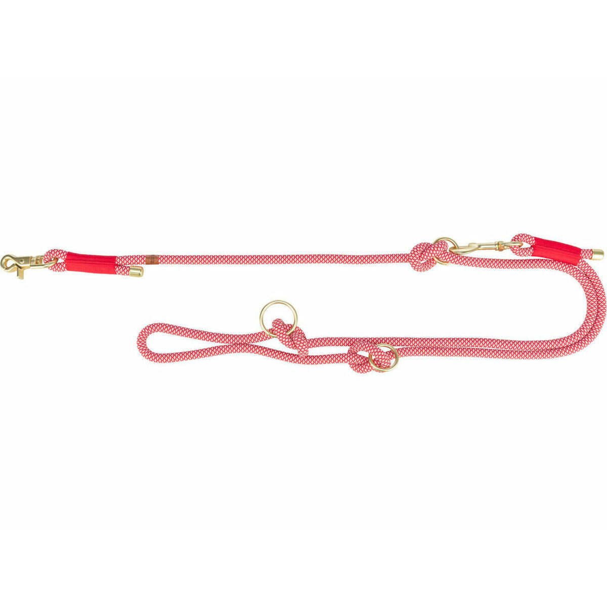 Adjustable dog leash Trixie Soft Rope Red Cream XS S XS/S-0