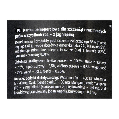 Wet food Dolina Noteci Rafi Junior Blueberry Lamb 400 g-1