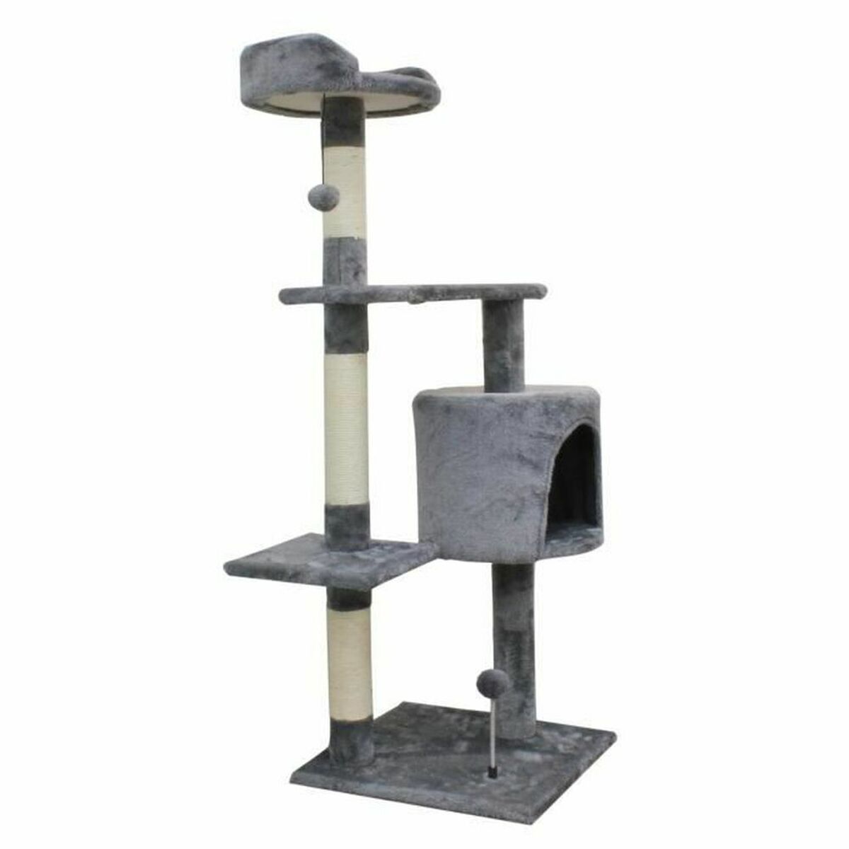 Scratching Post for Cats Jasper 40 x 40 x 114 cm Grey-0