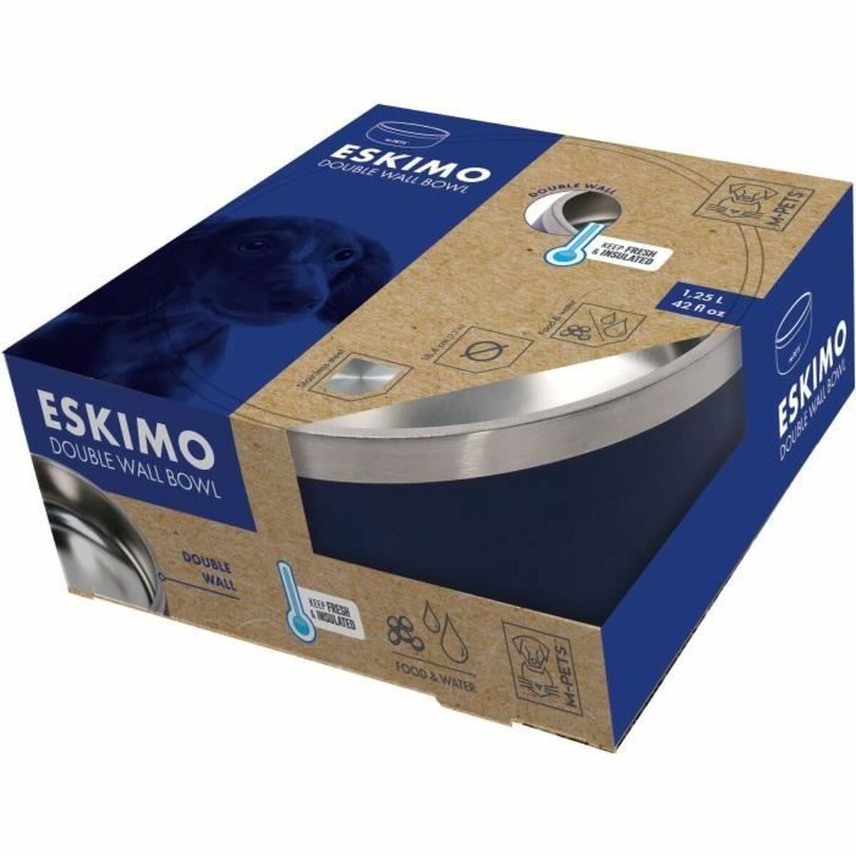 Dog Feeder MPETS ESKIMO Stainless steel-2