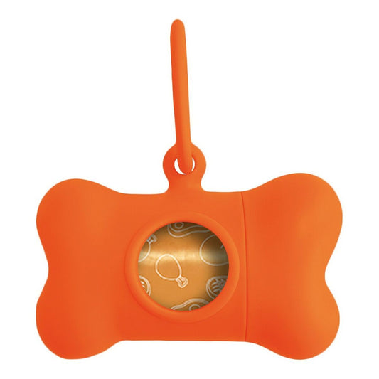 Pet Bag Dispenser United Pets Bon Ton Neon Dog Orange (8 x 4,2 x 5 cm)-0