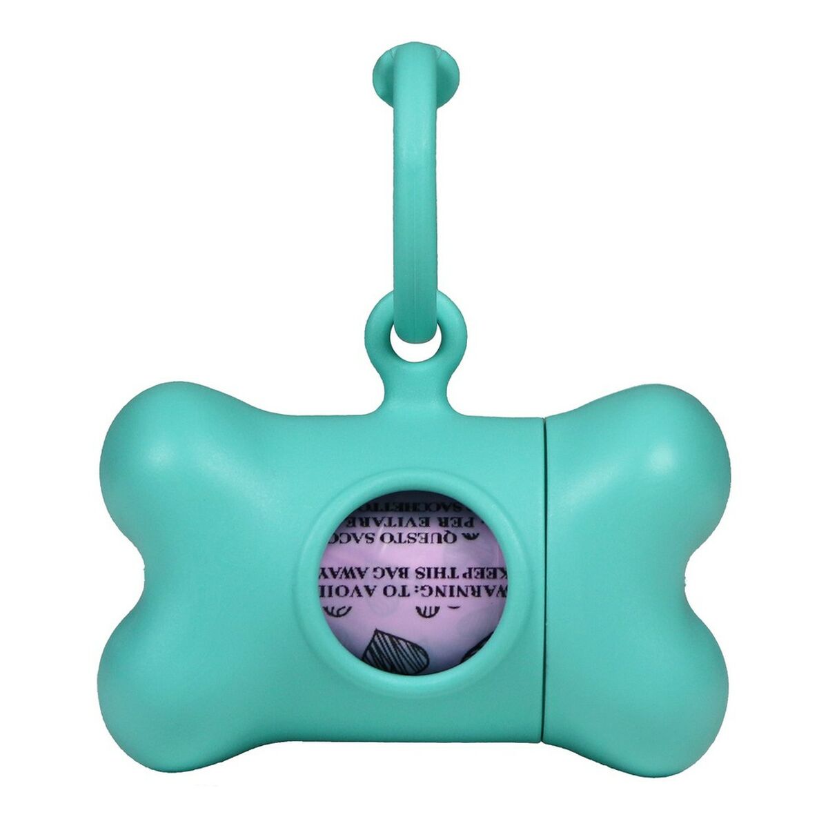 Pet Bag Dispenser United Pets Bon Ton Nano Classic Dog Aquamarine Recycled plastic (6 x 3 x 4 cm)-0