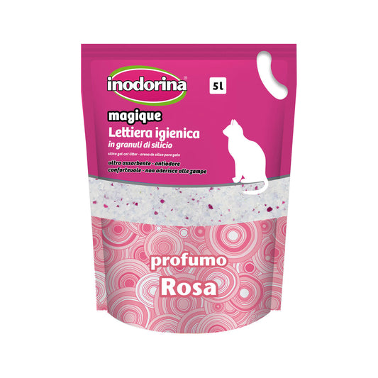 Cat Litter Inodorina MAGIQUE ROSE Roses 5 L-0