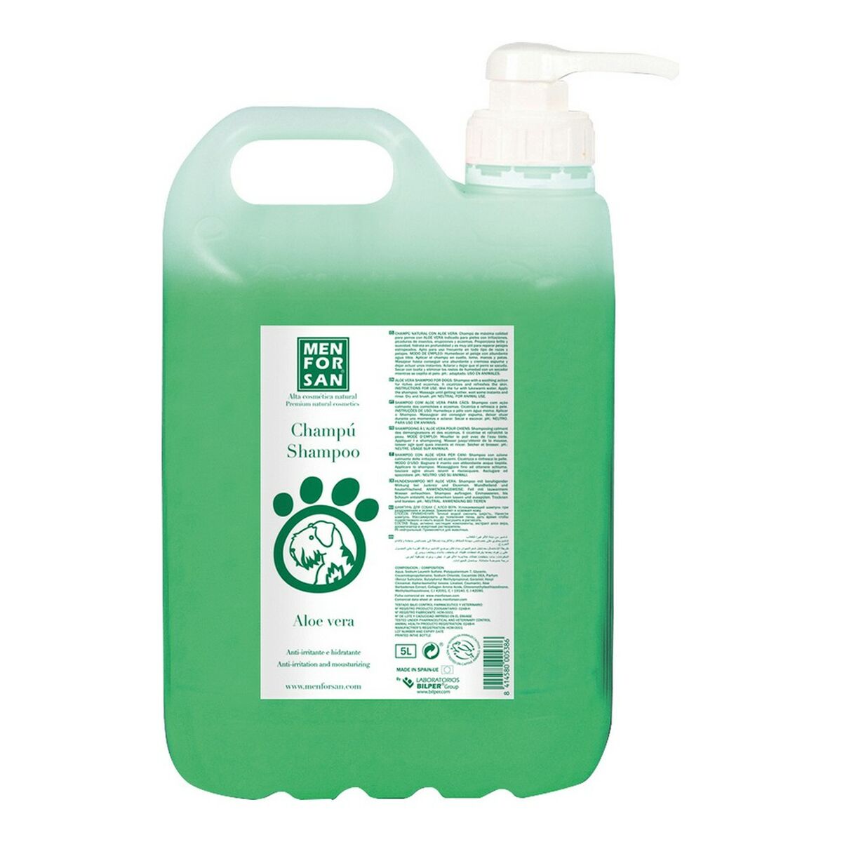 Pet shampoo Menforsan 5 L Dog Aloe Vera-0