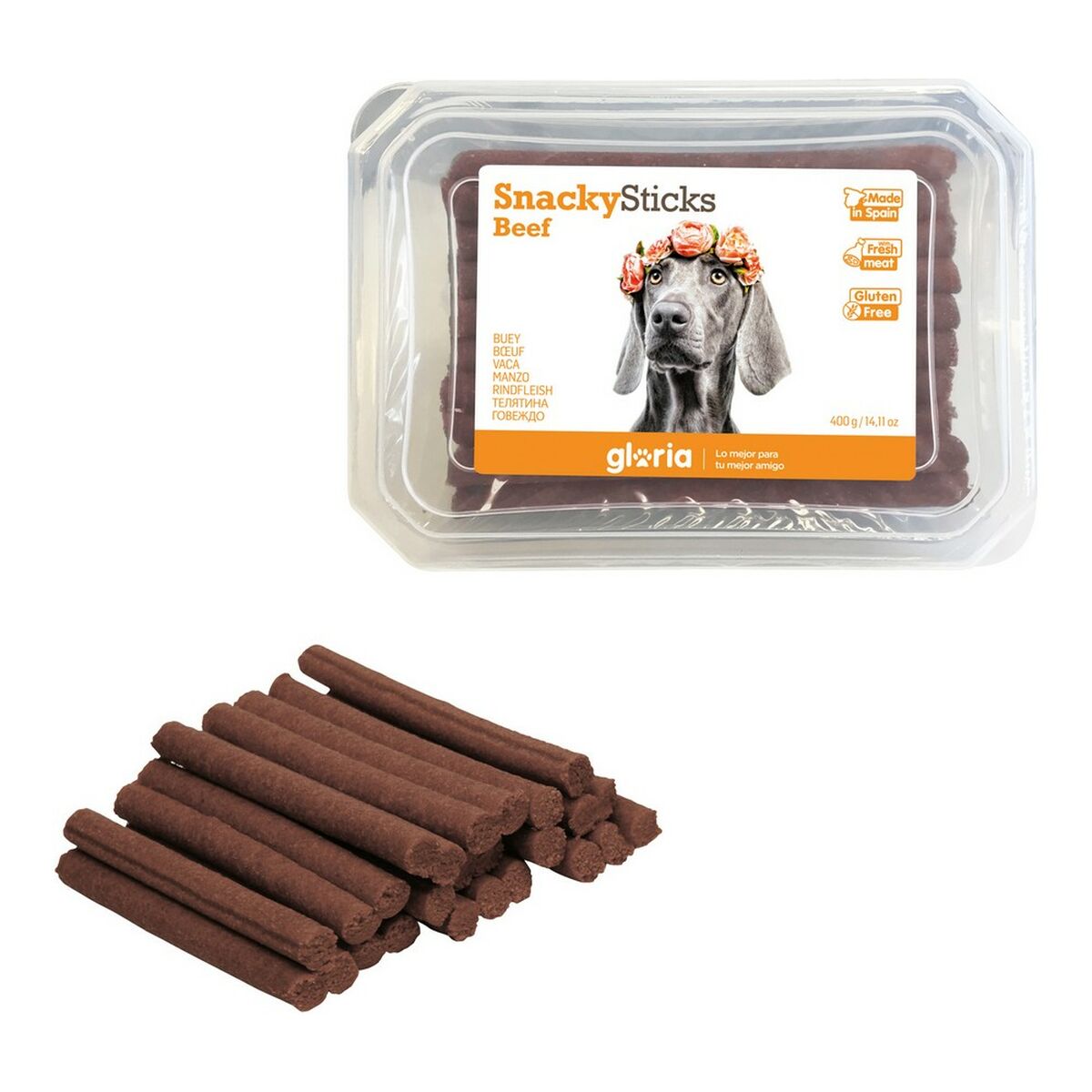 Dog Snack Gloria Snackys Sticks Ox Small bars (350 g)-0