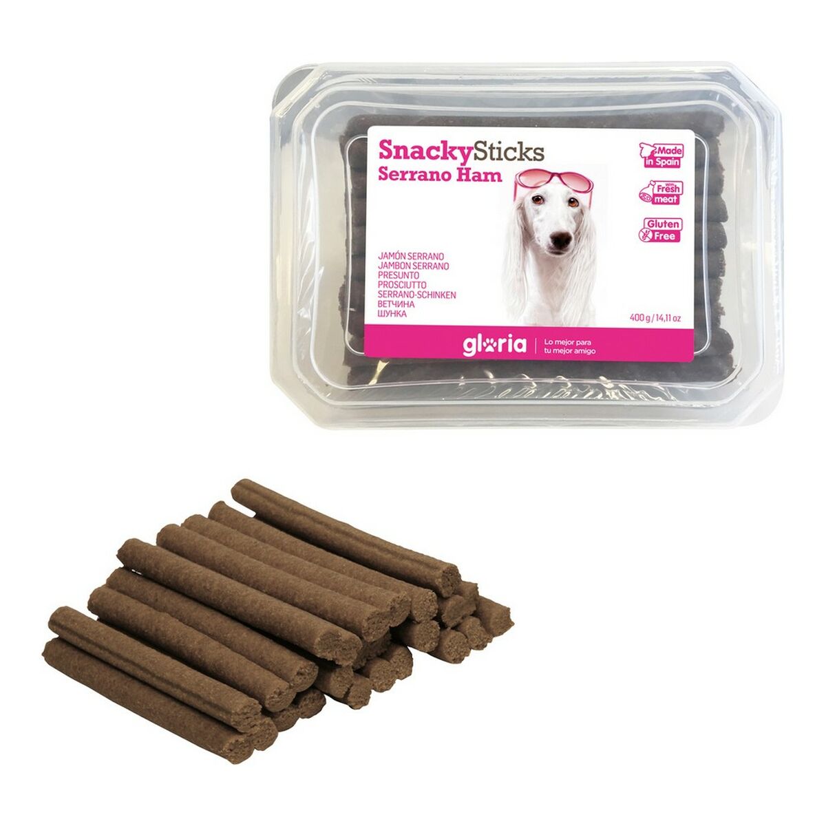 Dog Snack Gloria Snackys Sticks Hamburgers (350 g)-0