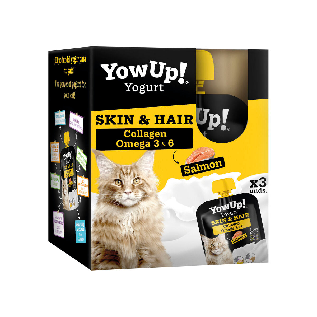 Cat food YowUp Skin & Hair Salmon 3 Units-1