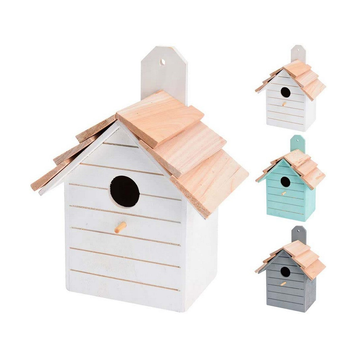 Bird House H&S Collection 16 x 11 x 22 cm Wood-0