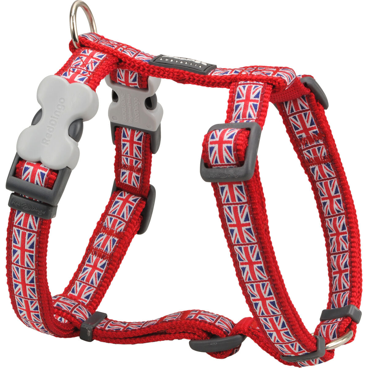 Dog Harness Red Dingo Union Jack 25-39 cm Red-0