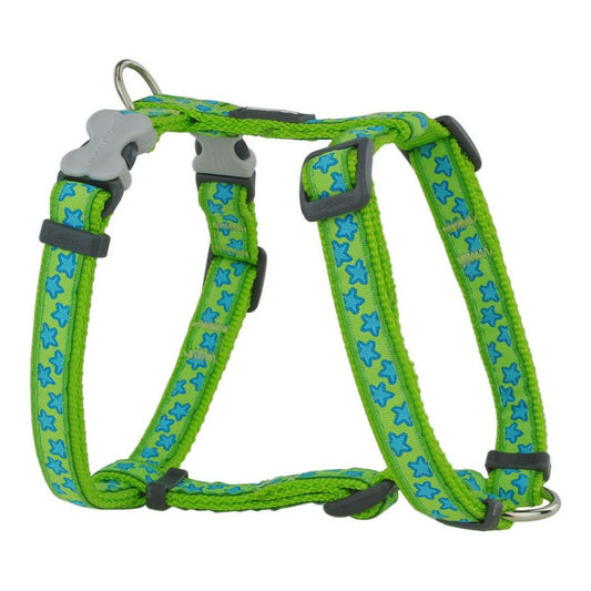 Dog Harness Red Dingo Style Turquoise Star Green 46-76 cm-0