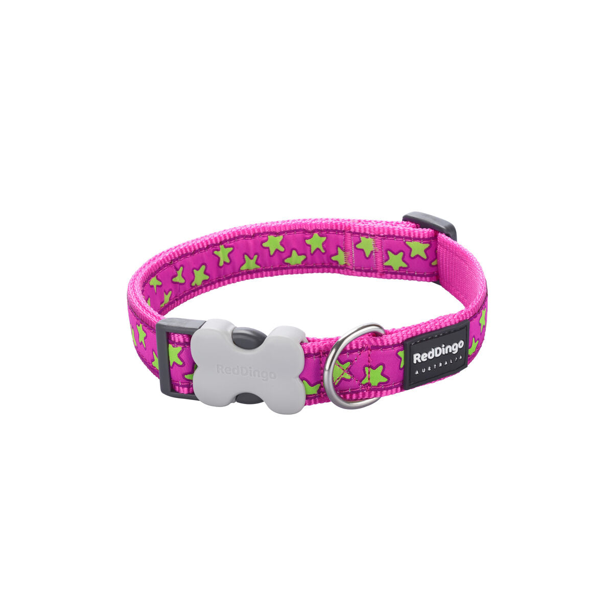 Dog collar Red Dingo Stars 20-32 cm Pink Red-1