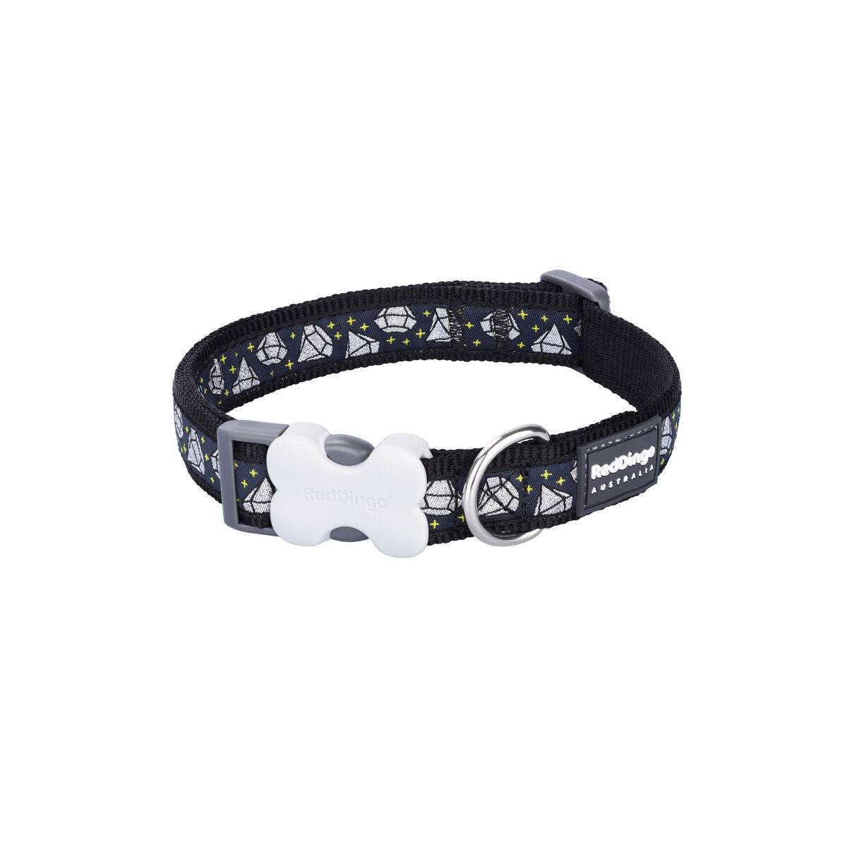 Dog collar Red Dingo Diamond 20-32 cm Black-1