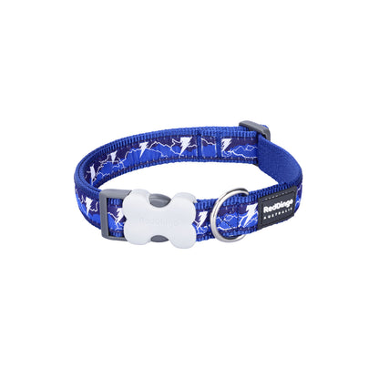 Dog collar Red Dingo STYLE LIGHTNING Navy Blue 41-63 cm-1