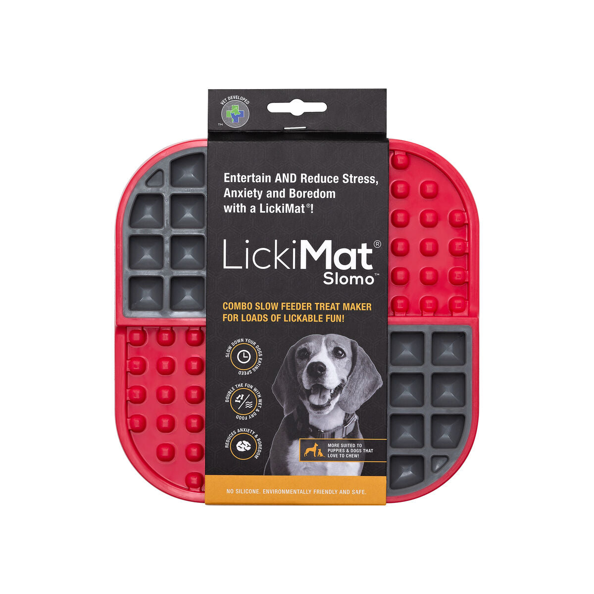 Dog Feeder Lickimat polypropylene TPR Red-1