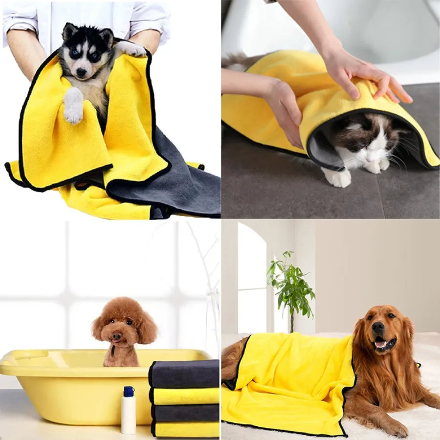 Microfiber Dog Bathing Towel - 4petslovers