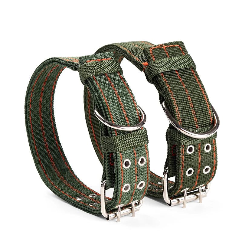 Army Green Canvas Dog Collar - 4petslovers