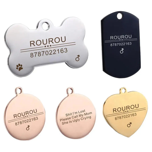 Engraved Stainless Steel Pet Tag