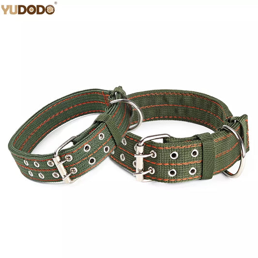 Army Green Canvas Dog Collar - 4petslovers