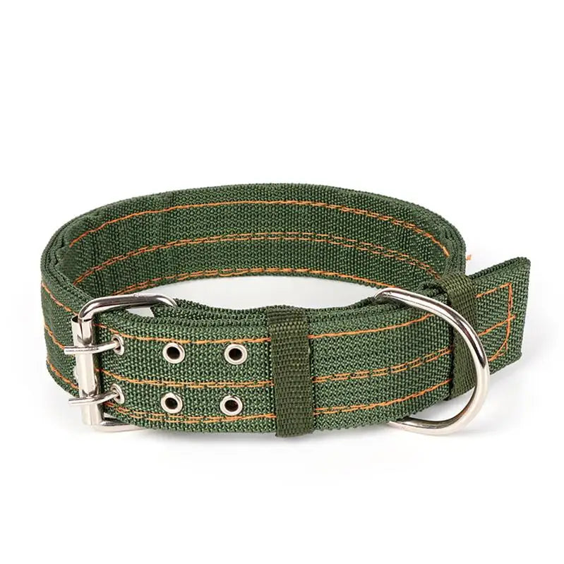 Army Green Canvas Dog Collar - 4petslovers