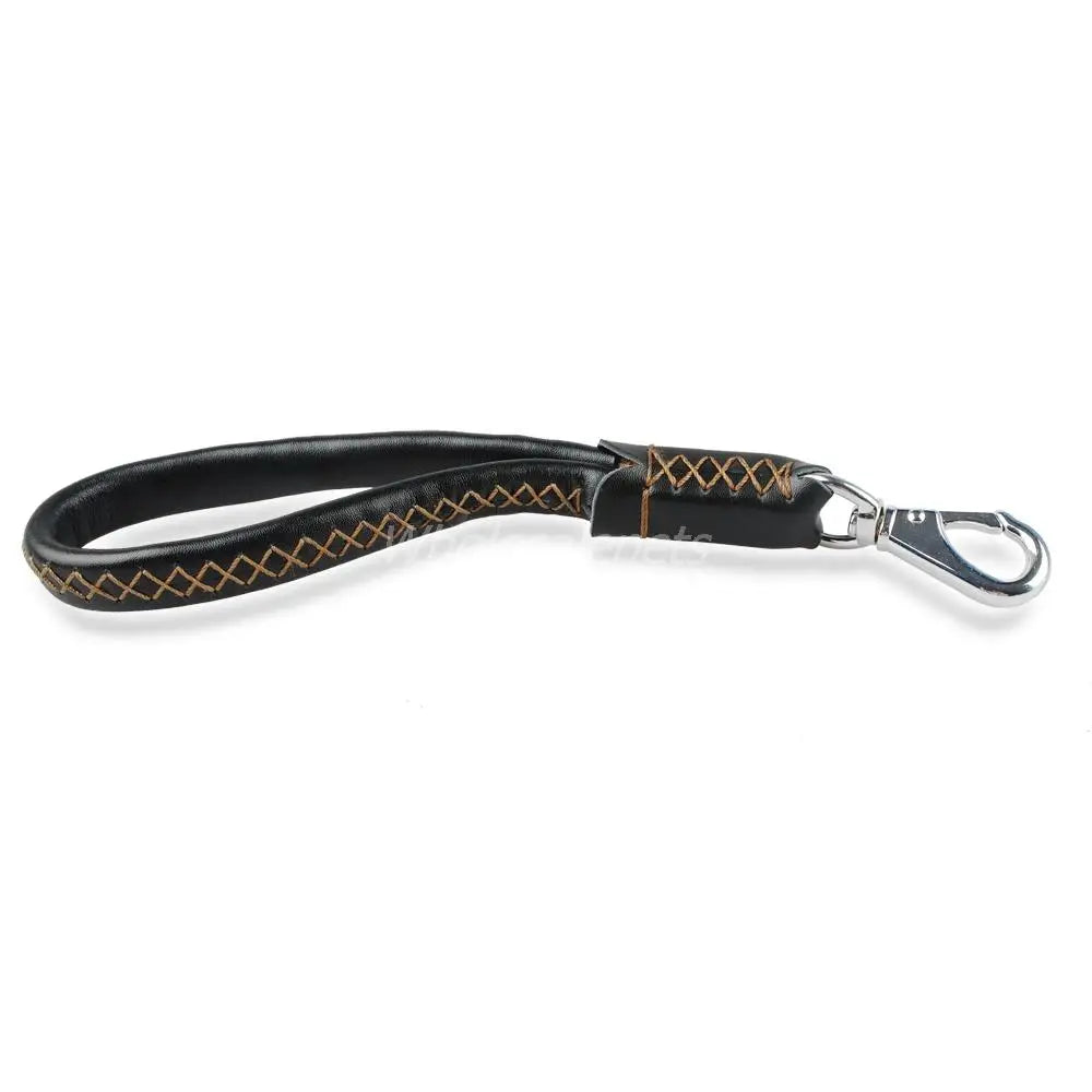 Leather Traffic Lead for Large Dogs Training and Walking - 4petslovers