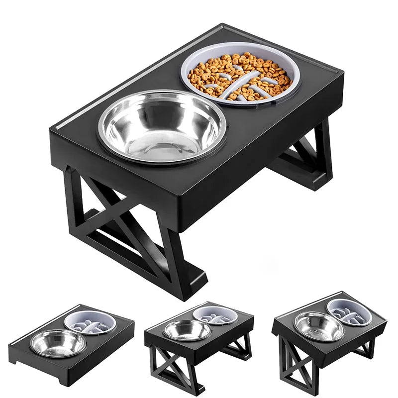 Dog Double Elevated Bowls - 4petslovers