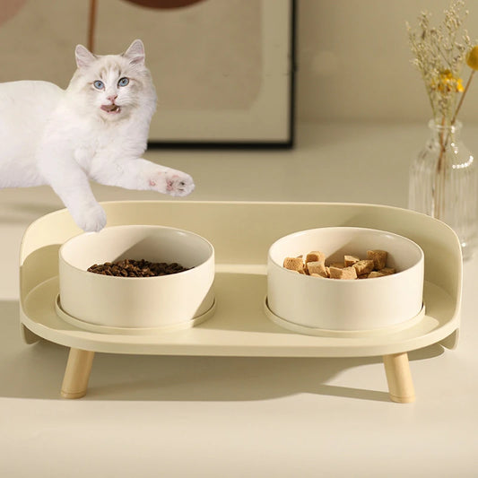 Adjustable Pet Feeder with Two Bowls - 4petslovers