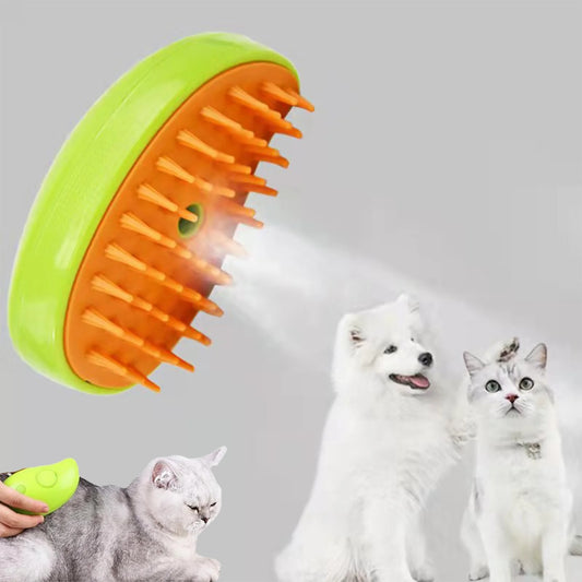 Steamy Pet Brush Electric Spray 3 in1 - 4petslovers