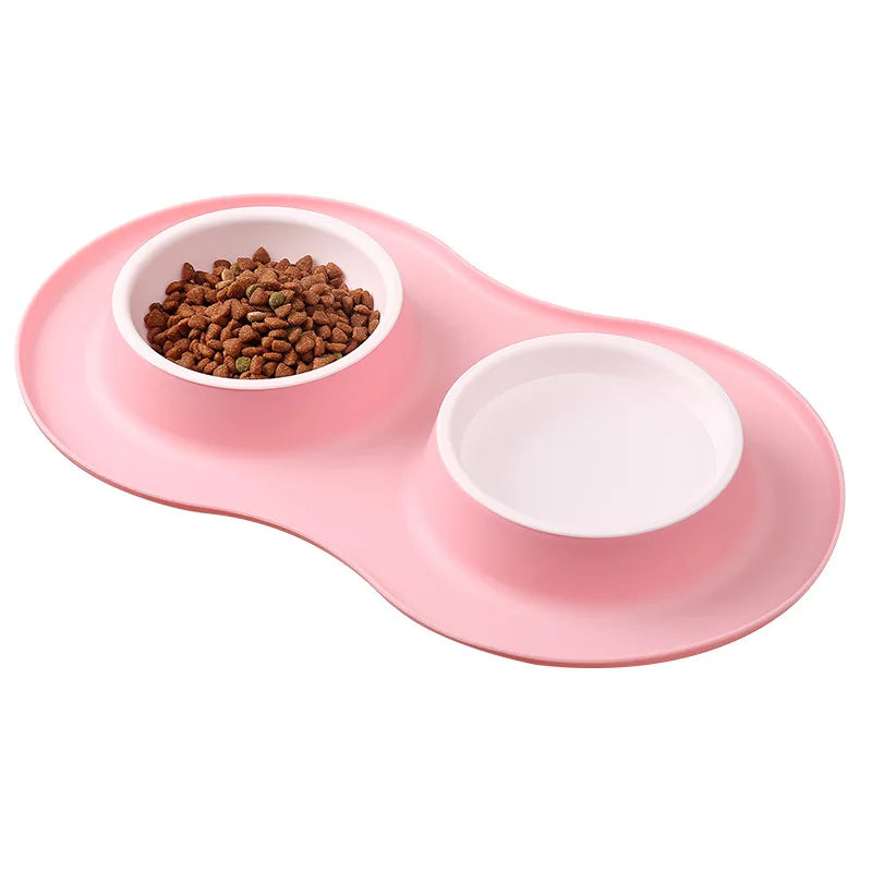 Anti-splash Double Food Bowls - 4petslovers