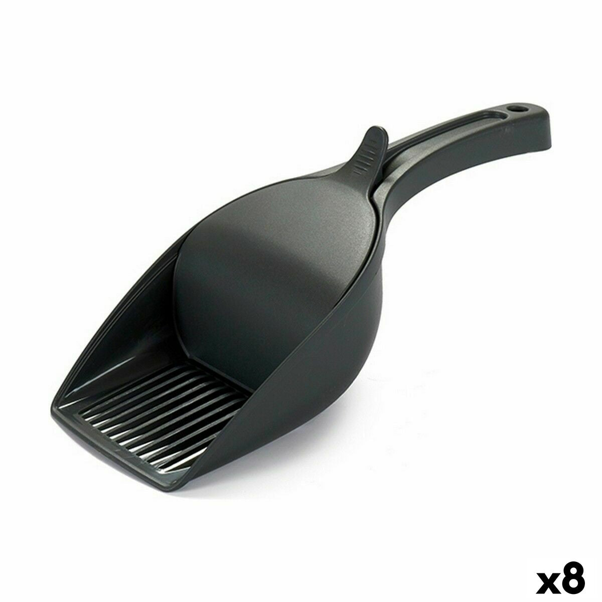 Dustpan Stefanplast Anthracite Plastic 12 X 7 X 27, 5 cm (8 Units)-0