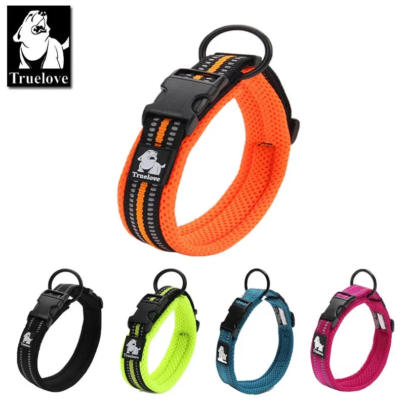 Truelove Adjustable Mesh Padded Pet Dog Collar - 4petslovers