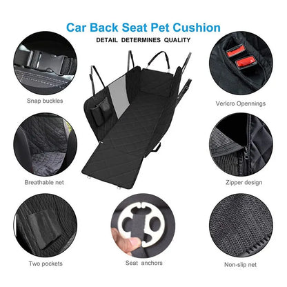 Double Zip Car Pet Seat Cover - 4petslovers