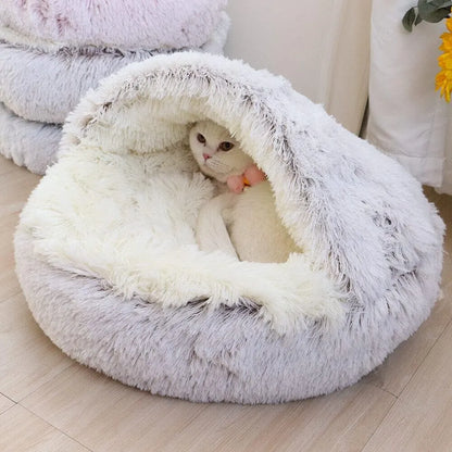 Warm Long Plush Pet Bed - 4petslovers