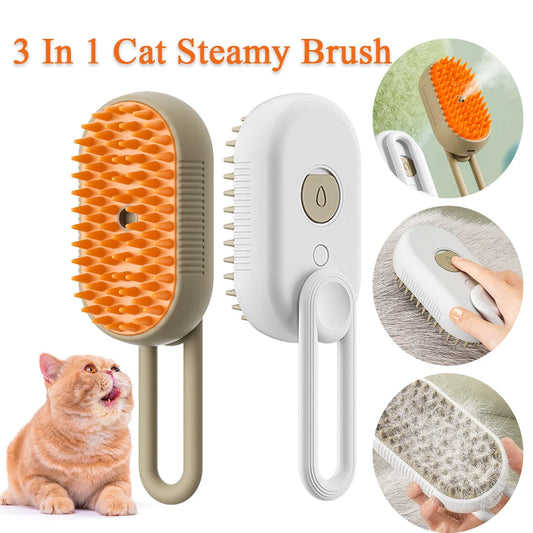 Steamy Cat Brush 3 in 1 - 4petslovers