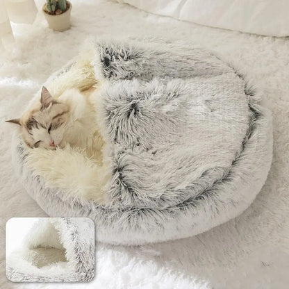 Warm Long Plush Pet Bed - 4petslovers