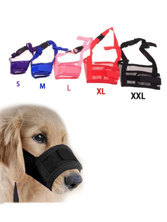 Dog Adjustable Mesh Mouth Muzzle - 4petslovers