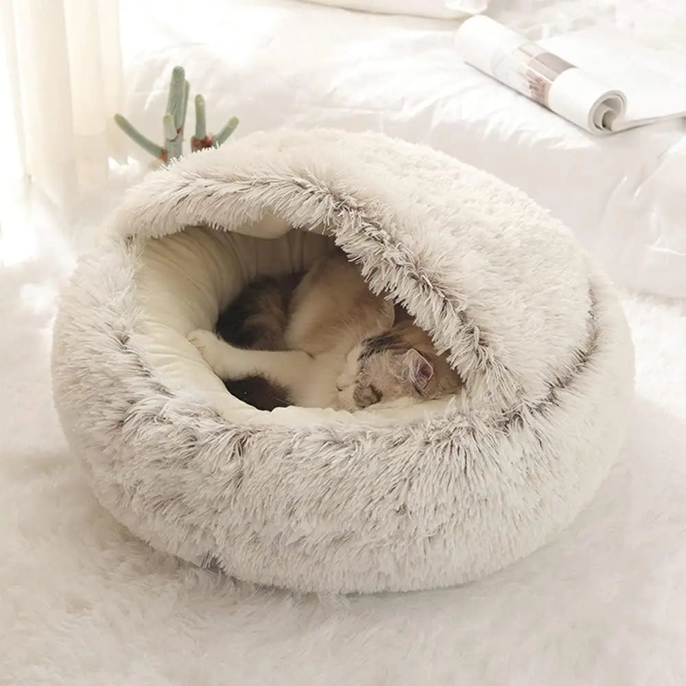 Warm Long Plush Pet Bed - 4petslovers